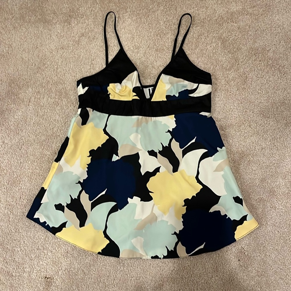 Topshop Tropical Print Top